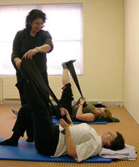 Lydia teaching a mat class